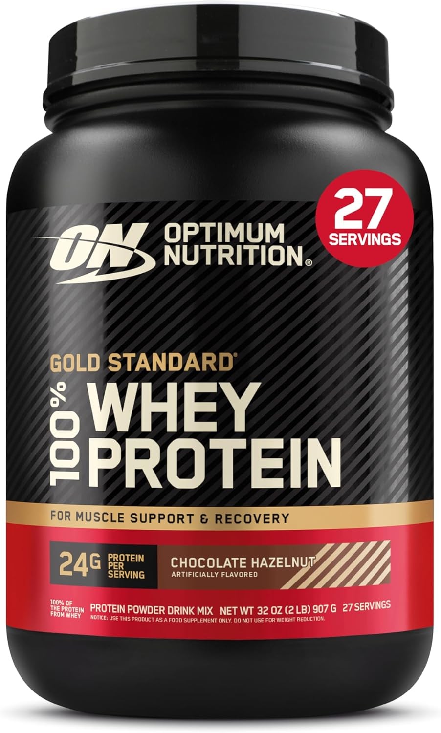 Optimum Nutrition Gold Standard 100% Whey Chocolate Hazelnut, 2 Pounds