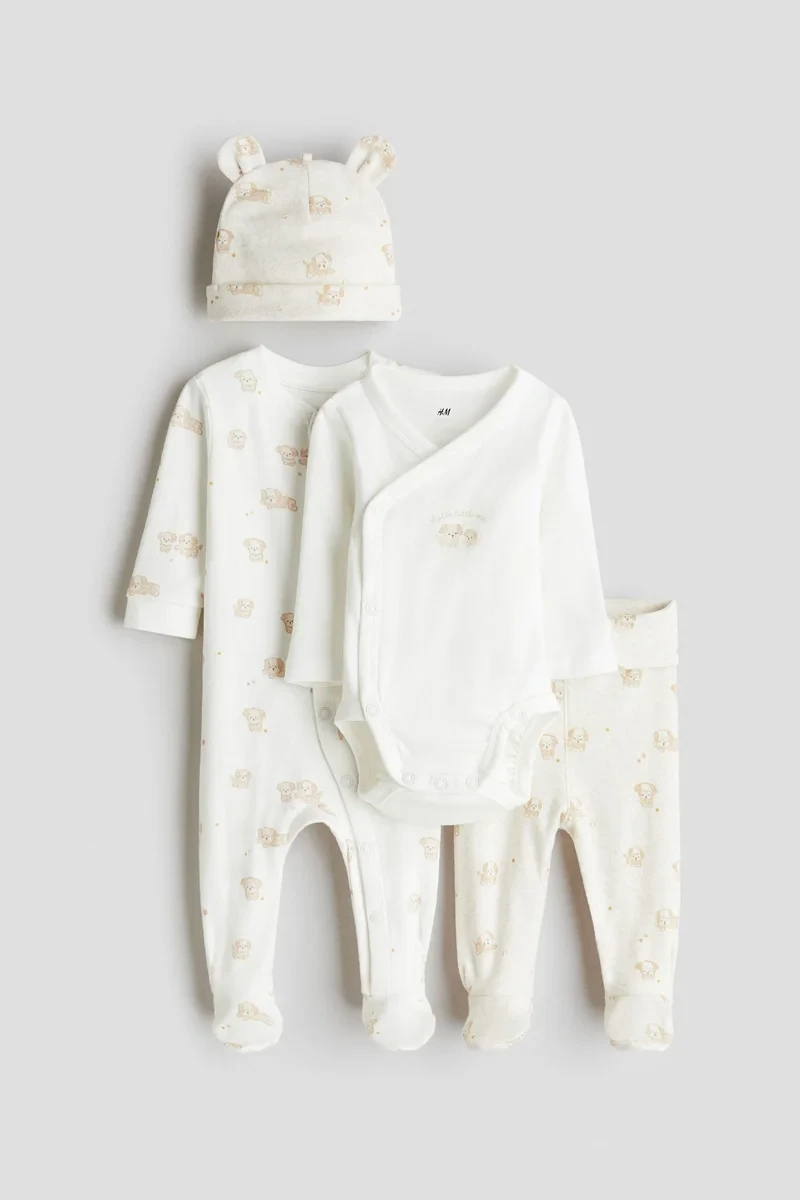 4-piece cotton jersey gift set